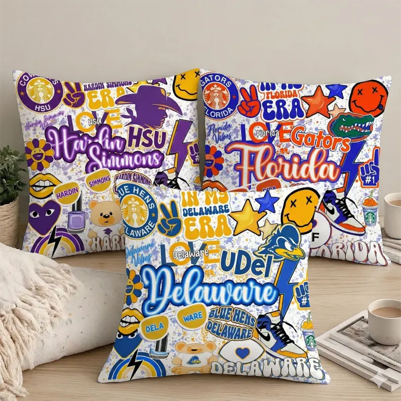 Custom College Pillows, University Pillow, College Bed Party Pillows Graduation Gift