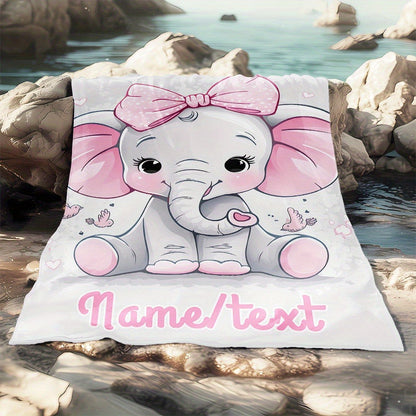 Customizable Name Elephant Blanket