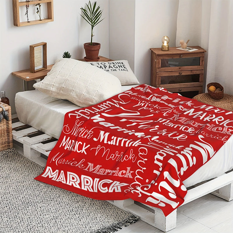 Soft Personalized Flannel Blanket | Custom with Name