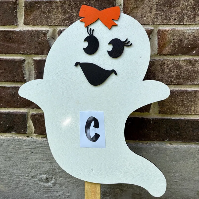 Personalized Ghost Yard Art Halloween Outdoor Decor Custom Fall Garden Decoration