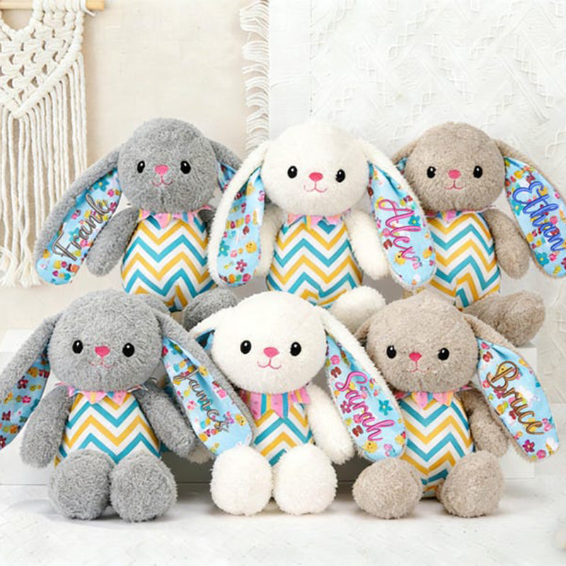 Embroidered 2026 Baby Bunny:Personalized Newborn Easter Gift
