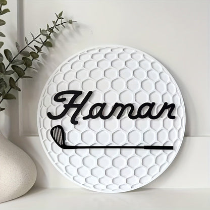 Personalized Golf Ball Name Sign for Golf Theme Room Sports