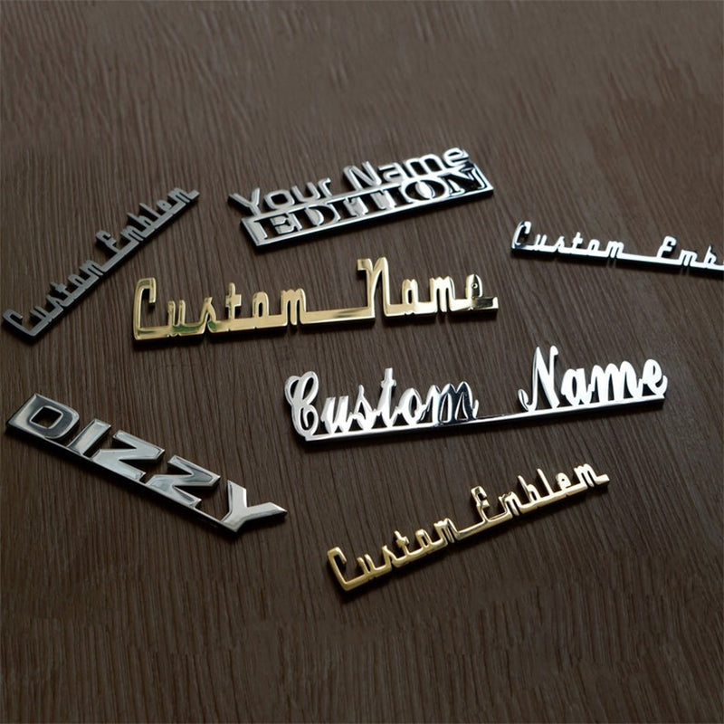Custom Car Emblems and Badges Letter 3D