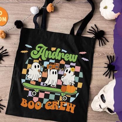 Personalized Halloween Tote Bag, Trick Or Treat Tote Bag