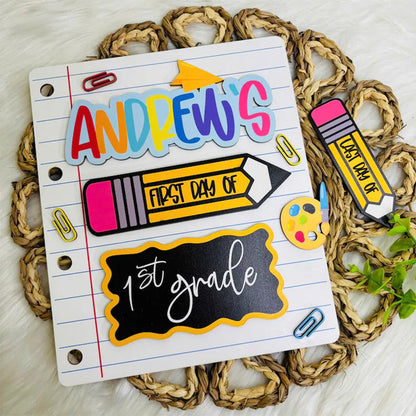 Personalized First Day of School Sign, 1st Day of Preschool