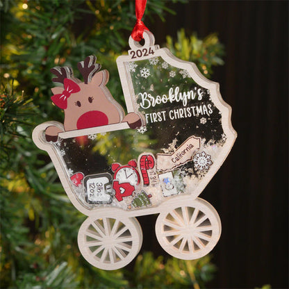 Personalized Babys First Christmas Ornament 2025, Custom New Baby Gift