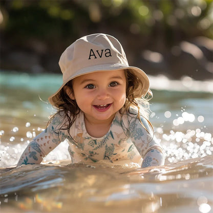 Personalized Baby Boy Sun Hat: Surfing Theme