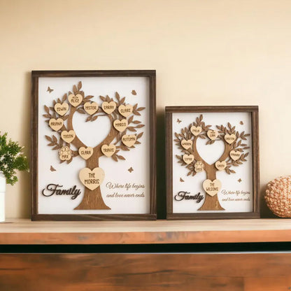 Personalized Wooden Family Tree Sign For Heartfelt Home Decor