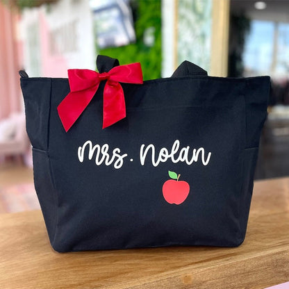 Teacher Bag Personalized, Teacher Tote Bag