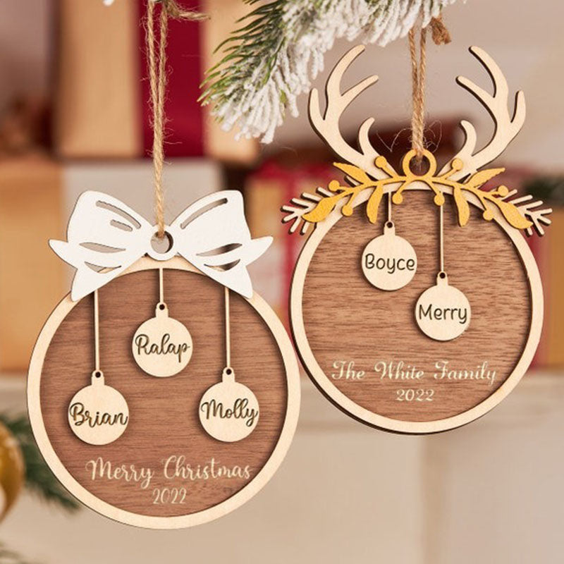 Custom Family Ornament,Personalized Christmas Ornament,Family Christmas Ornament,Home Sign Ornament,Family Christmas Gift