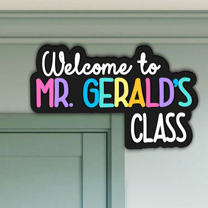 Personalized Teacher Name Doorframe Corner Sign