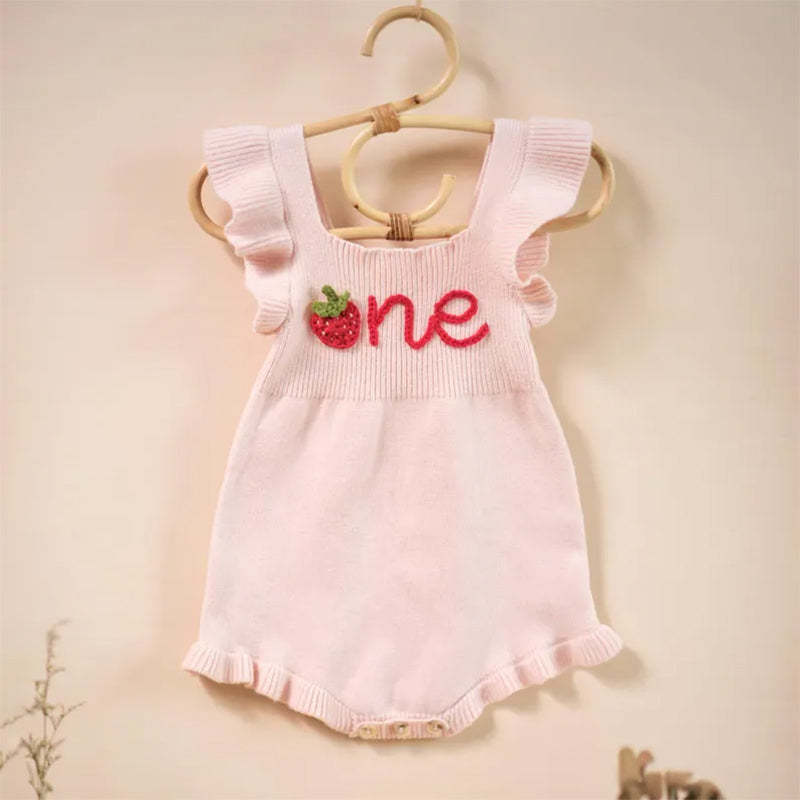 Baby Romper Embroidered| 1st Birthday Outfit Girl Baby Name