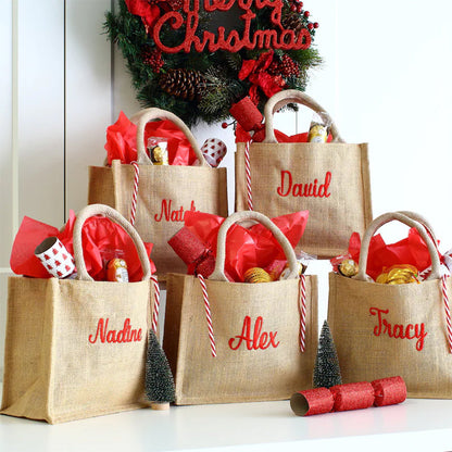 Christmas party bags, Personalised bag