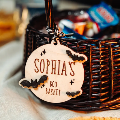 Halloween Name Boo Basket Tag
