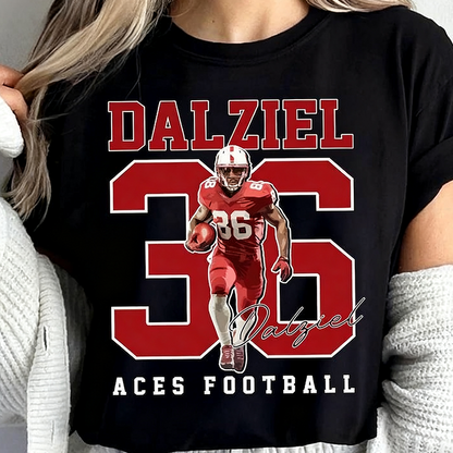 Custom Name and Number Football Player Shirt