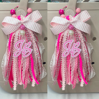 Custom FULL Ribbon Bag Tassel | Bogg Bag Tassels | Sports Ribbon Tassel