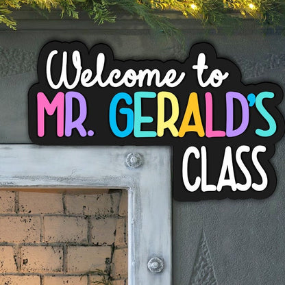 Personalized Teacher Name Doorframe Corner Sign