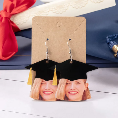 Personalized graduation earrings with names for graduation party gifts for graduates
