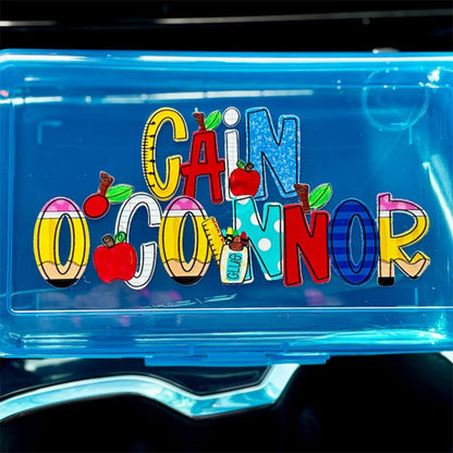 Personalized Pencil Boxes - Pencil Pouch - Pocket Folder with Prongs