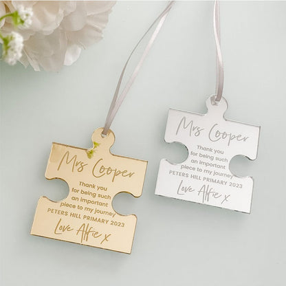 Teacher Thank You Keepsake Gift, Personalised Hanging Tag, Teacher's Gifts