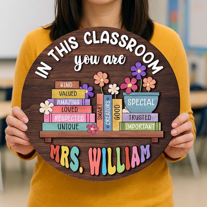Custom Teacher Door Hanger: In This Classroom