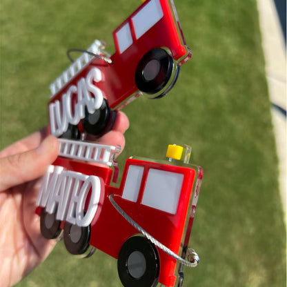 Fire Truck Keychain