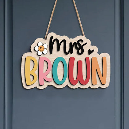 Personalized Teacher Name Sign, Teacher Appreciation Gifts, Custom Teacher Desk Sign