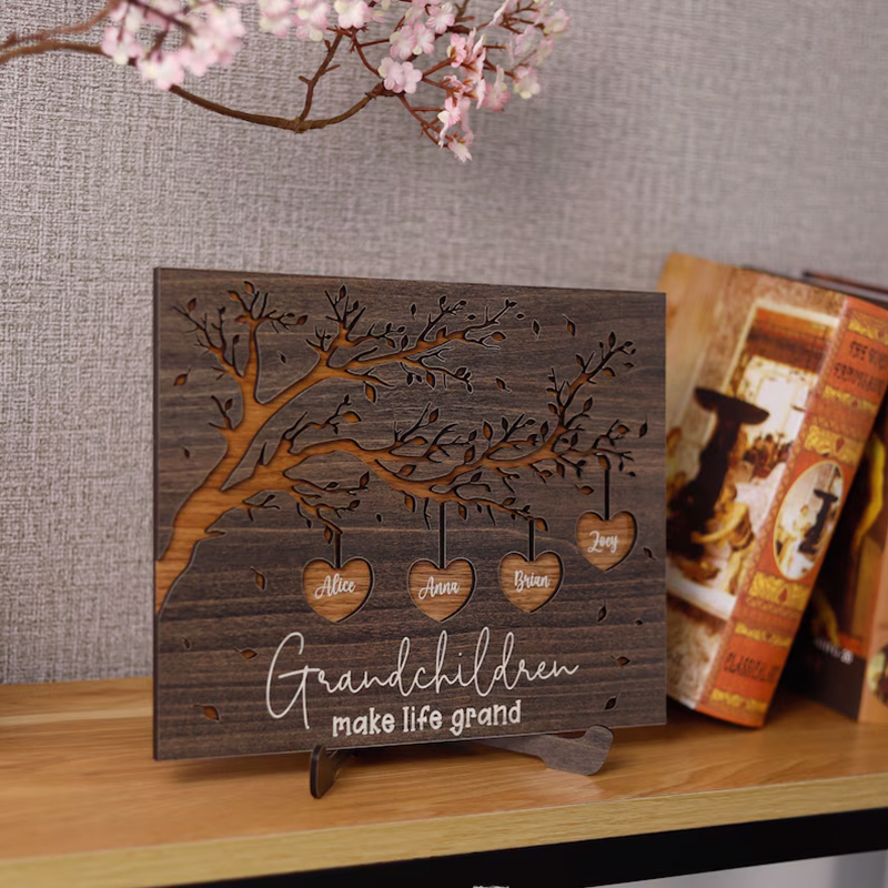 Personalized Wooden Sign for Grandparents