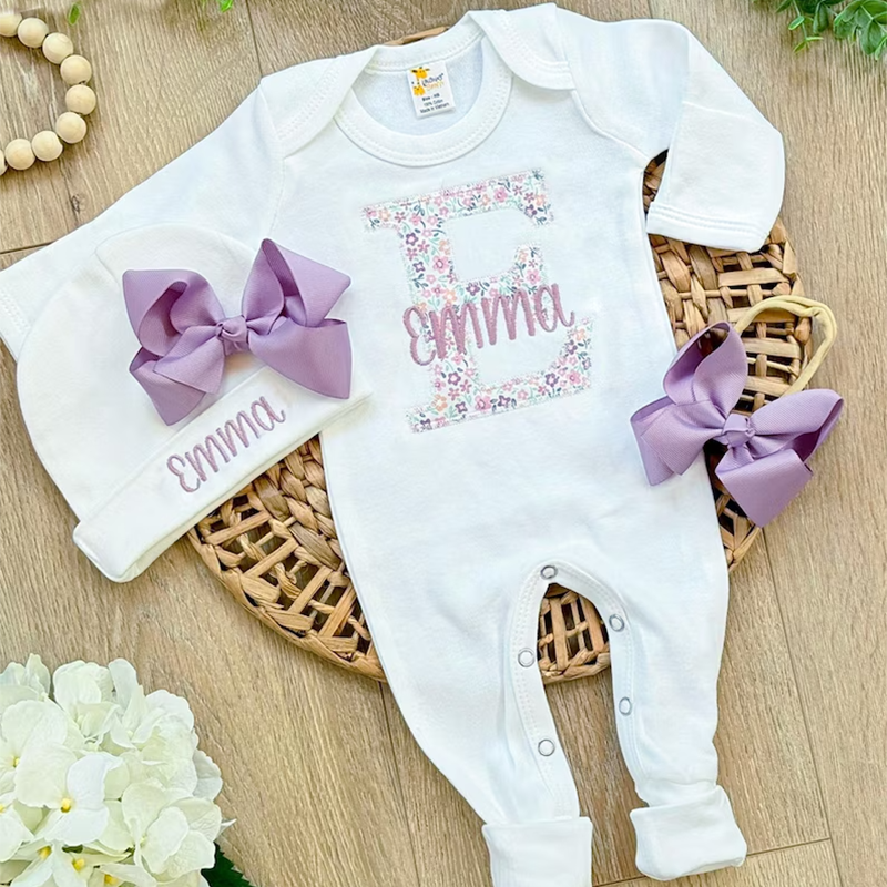 Personalized Baby Girl Coming Home Outfit