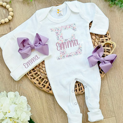 Personalized Baby Girl Coming Home Outfit