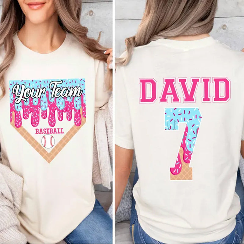 Custom Baseball Drip Mama Shirt,Team Mom T Shirt with Kid Name number