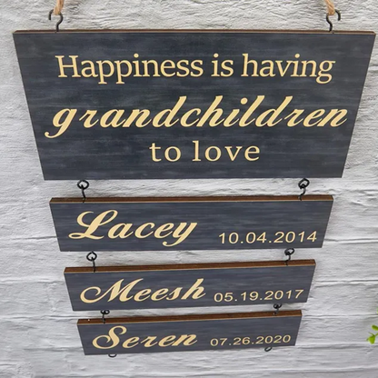 Grandchildren Sign,Personalized Grandparent Sign