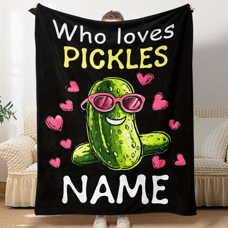 Custom Name Pickle Lover's Blanket