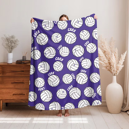 Personalized Volleyball Blanket: Custom Team blanket