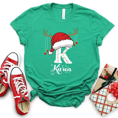 Family Christmas Name Shirt, Monogrammed Family Christmas Shirt