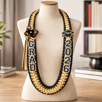 Personalized Graduation Lei with Name, Graduation Lei