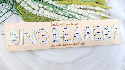 Flower Girl Name Puzzle, Personalized Flower Girl Proposal Gift, Ring Bearer Gift
