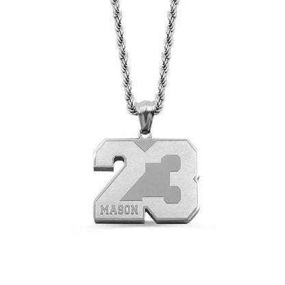 Custom Name Sports Number Necklace | Number Sports Necklace Custom Name