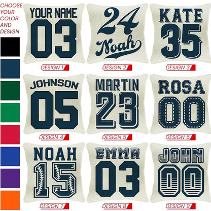 Personalized Sports Pillow Case - Home Decorations，Customized Baseball Basketball Football Soccer Pillows Case