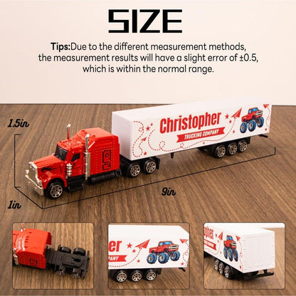Personalized Toy Truck for Boys, Customized name on the side of the truck