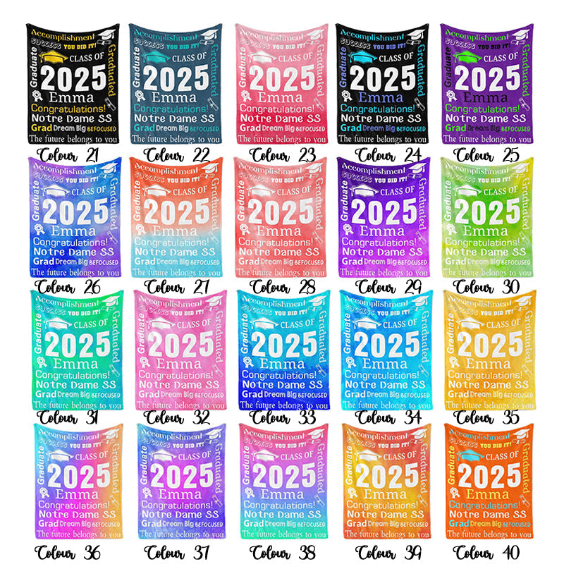 Personalized Graduation Blankets Graduation Gift