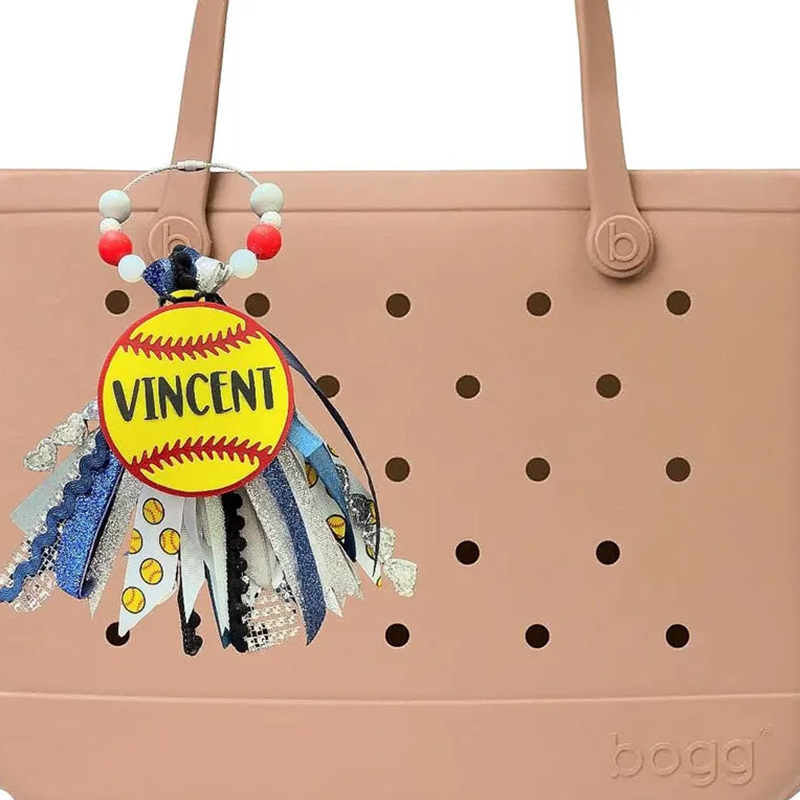Personalized Sports Bag Tag | Custom Name Keychain | Team Gift | Bogg Bag Accessory