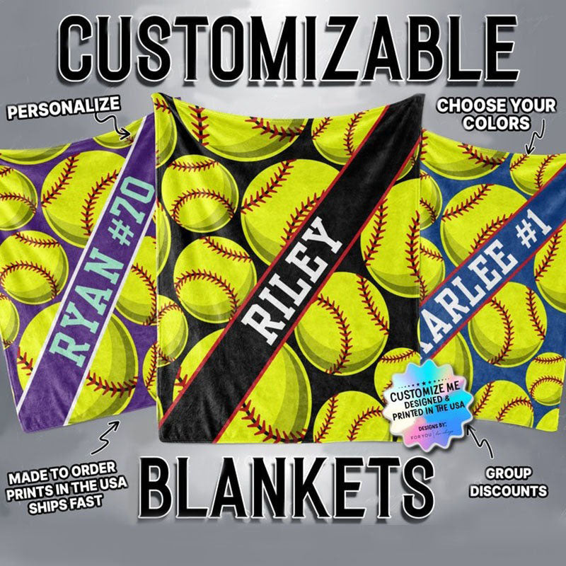 Multi Sport - Blanket or Wall Flag - Personalized - Multiple Sizes - Gift for athletes - Fan Gear