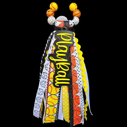 Personalized Multi Sport Ribbon Bag Tassel.