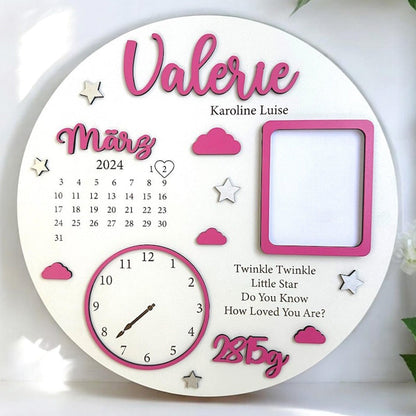 Baby Photo Keepsake Gift, Baby Birth Announcement, Newborn Gift