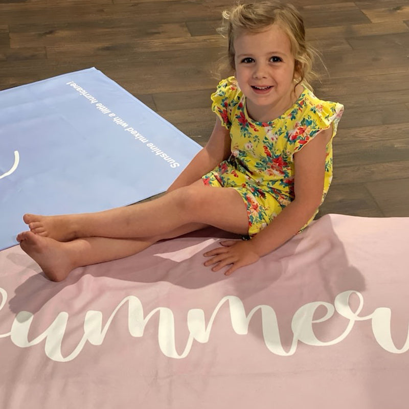 Scripty Style Personalized Beach Towel Personalized Name Bath Towel