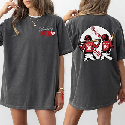 Personalized Baseball Mom Sweatshirt, Baseball Name Shirt