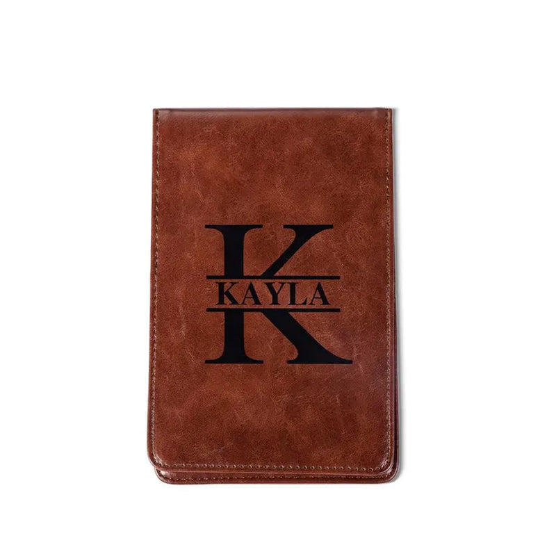 Leather Golf Scorecard Holder Yardage Book Cover