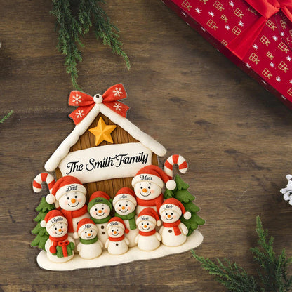 Custom Snowman Family Christmas Ornament