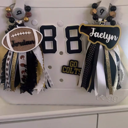 Cheer bogg bag tag, Cheerleader Tassel Charm Sport Duffle bag